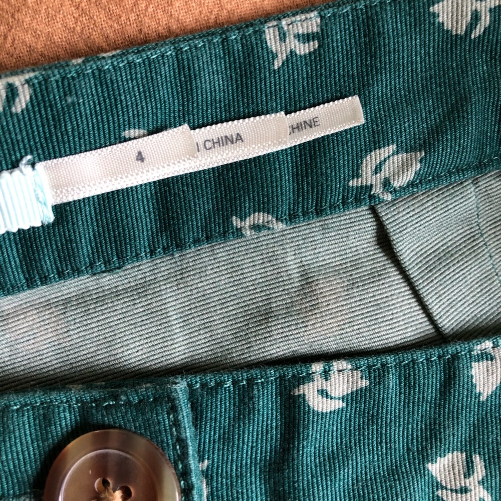 Kimchi Blue Urban Outfitters button front high waisted green retro shorts size 4 - Picture 9 of 9